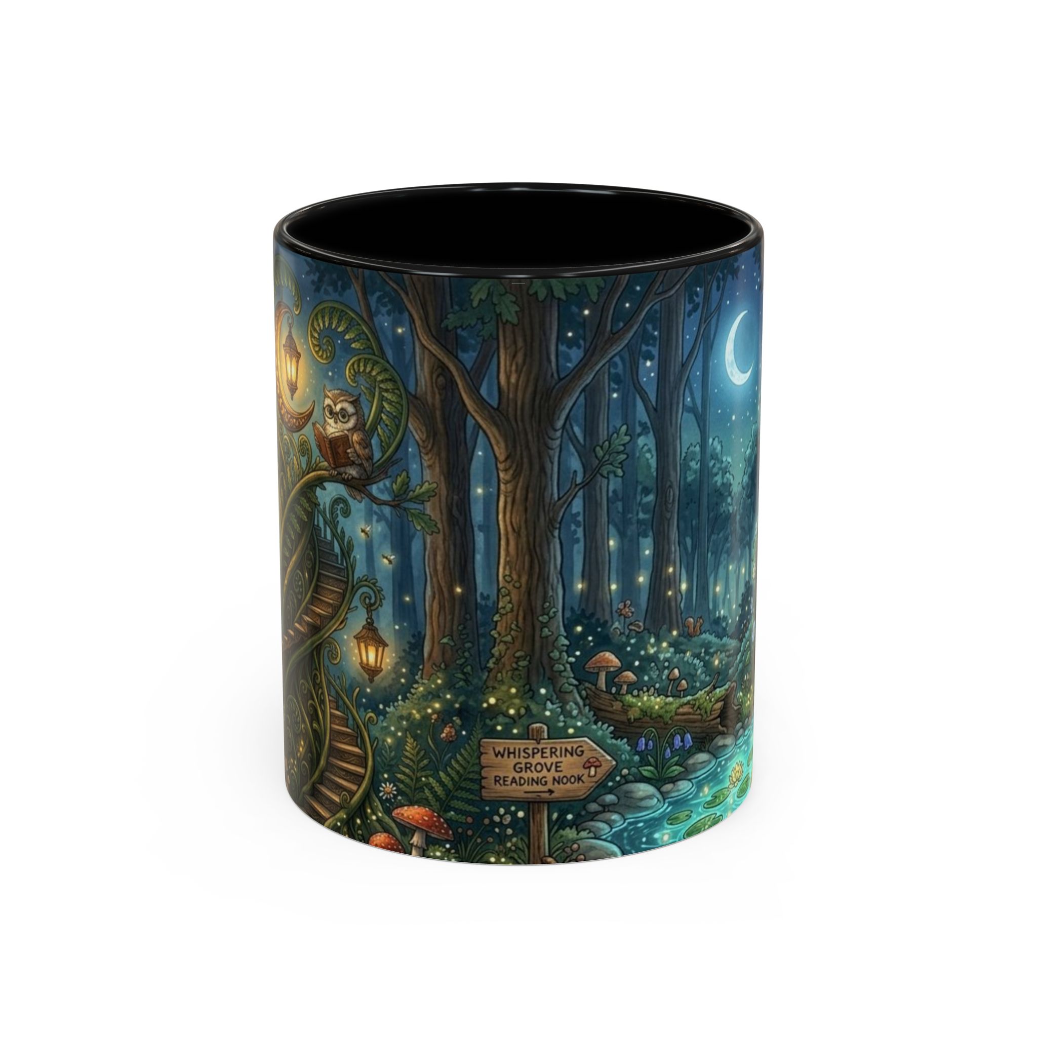 Enchanted Forest Coffee Mug — Moonlit Woodland Fantasy 11oz
