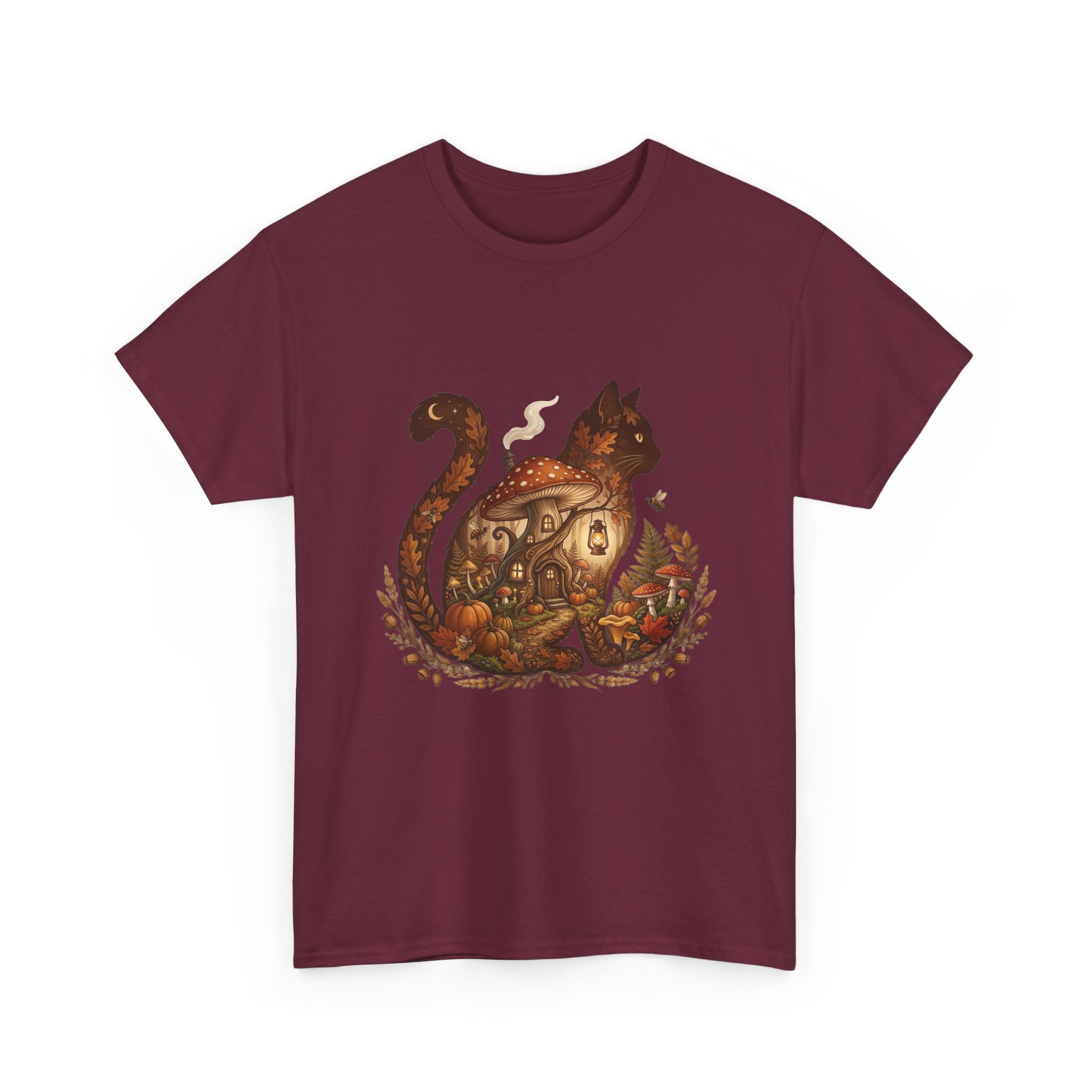 cute cat pumpkin fall graphic tee