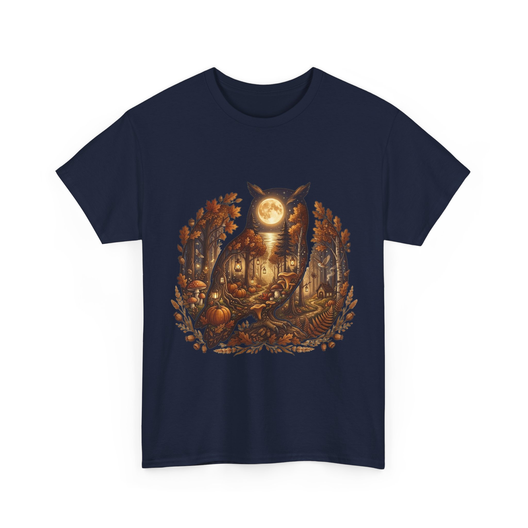 autumn night owl t‑shirt design
