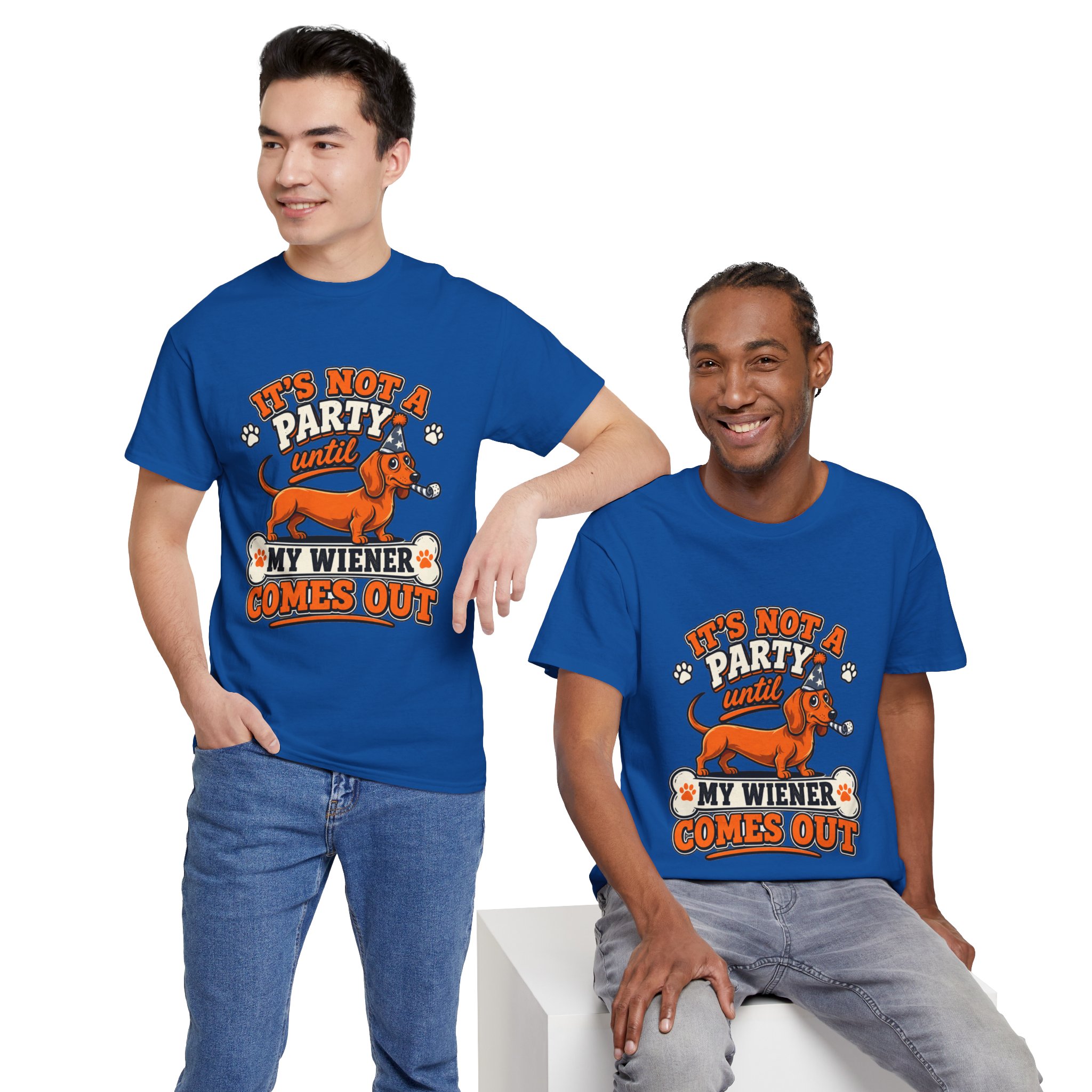 wiener dog slogan graphic tee