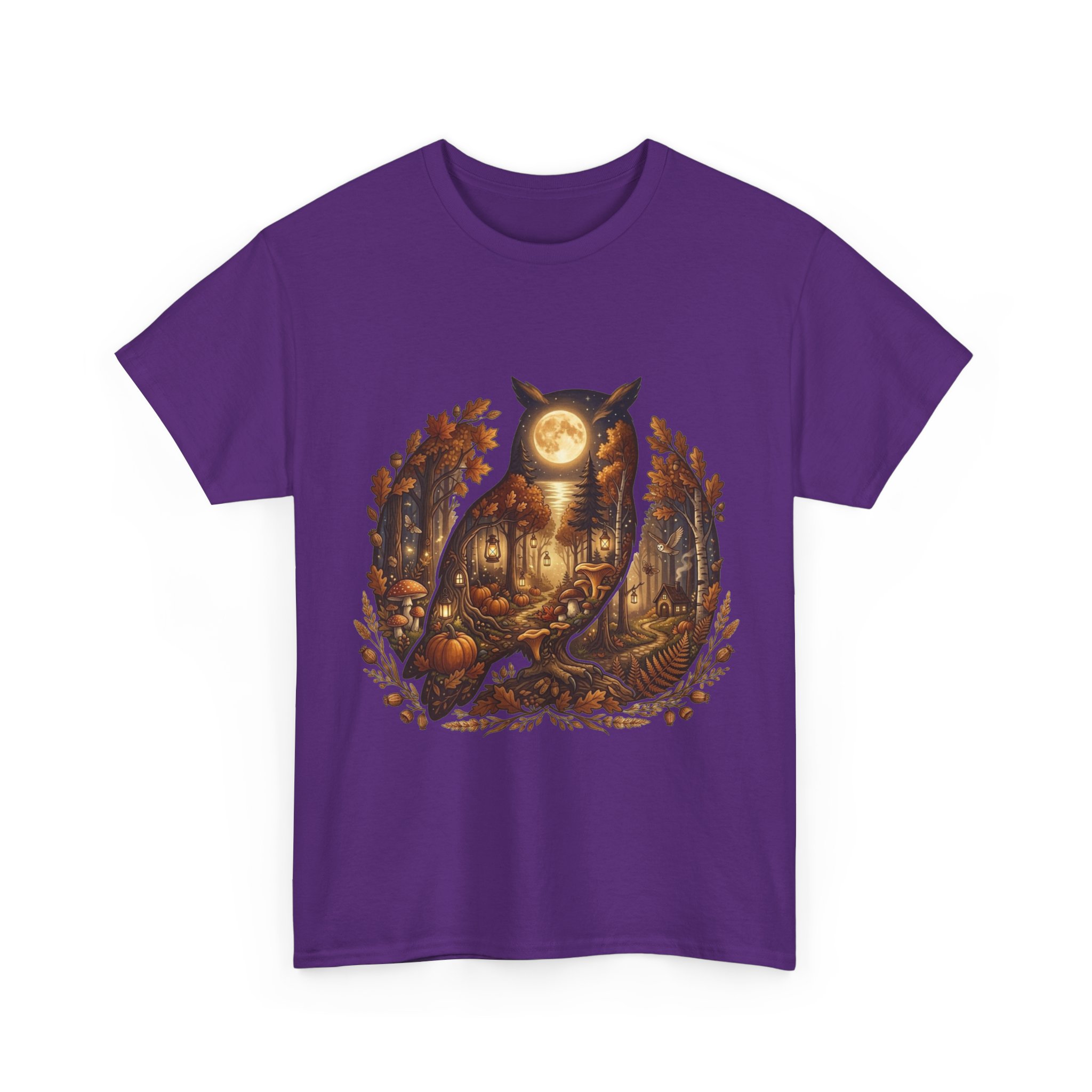 autumn night owl t‑shirt design