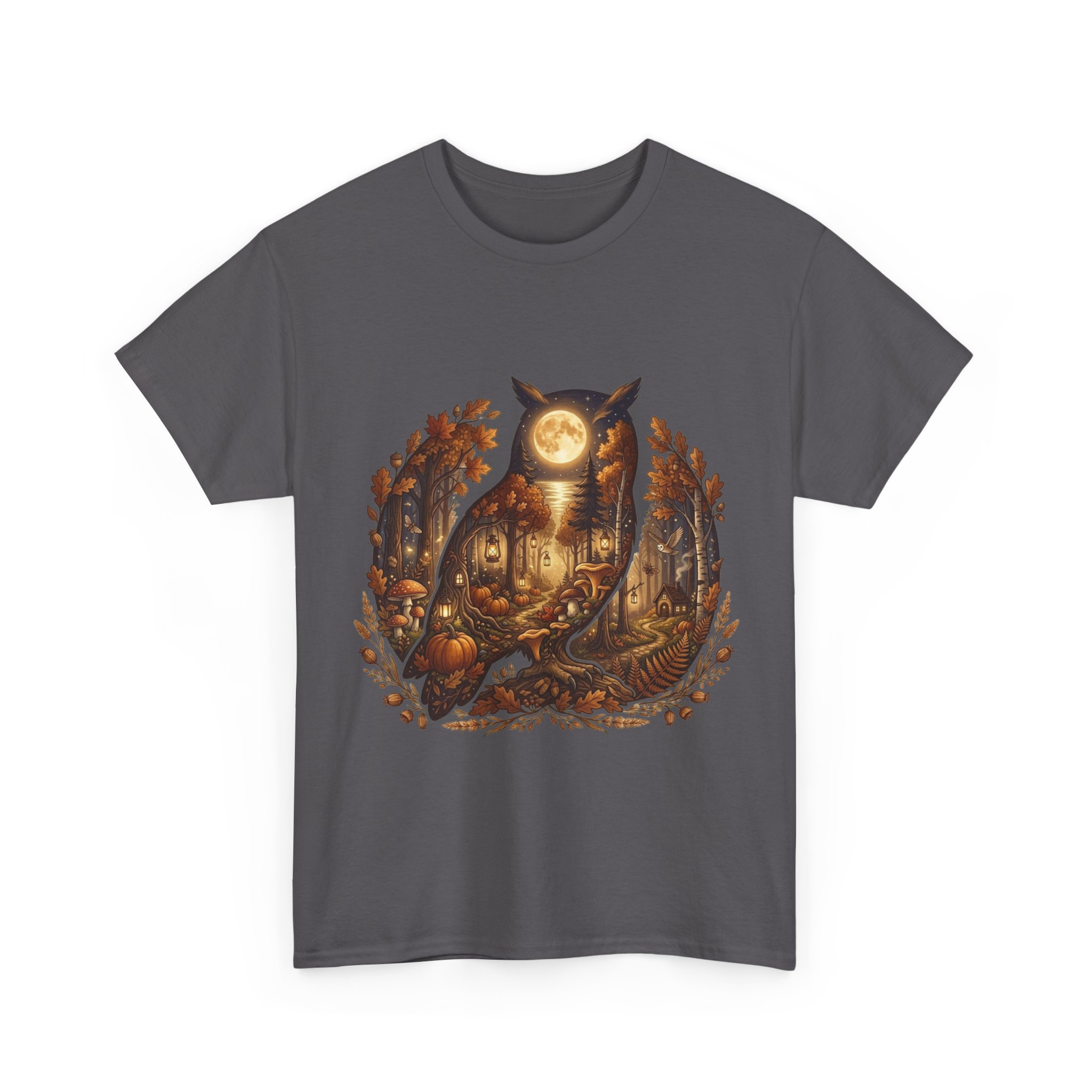 autumn night owl t‑shirt design