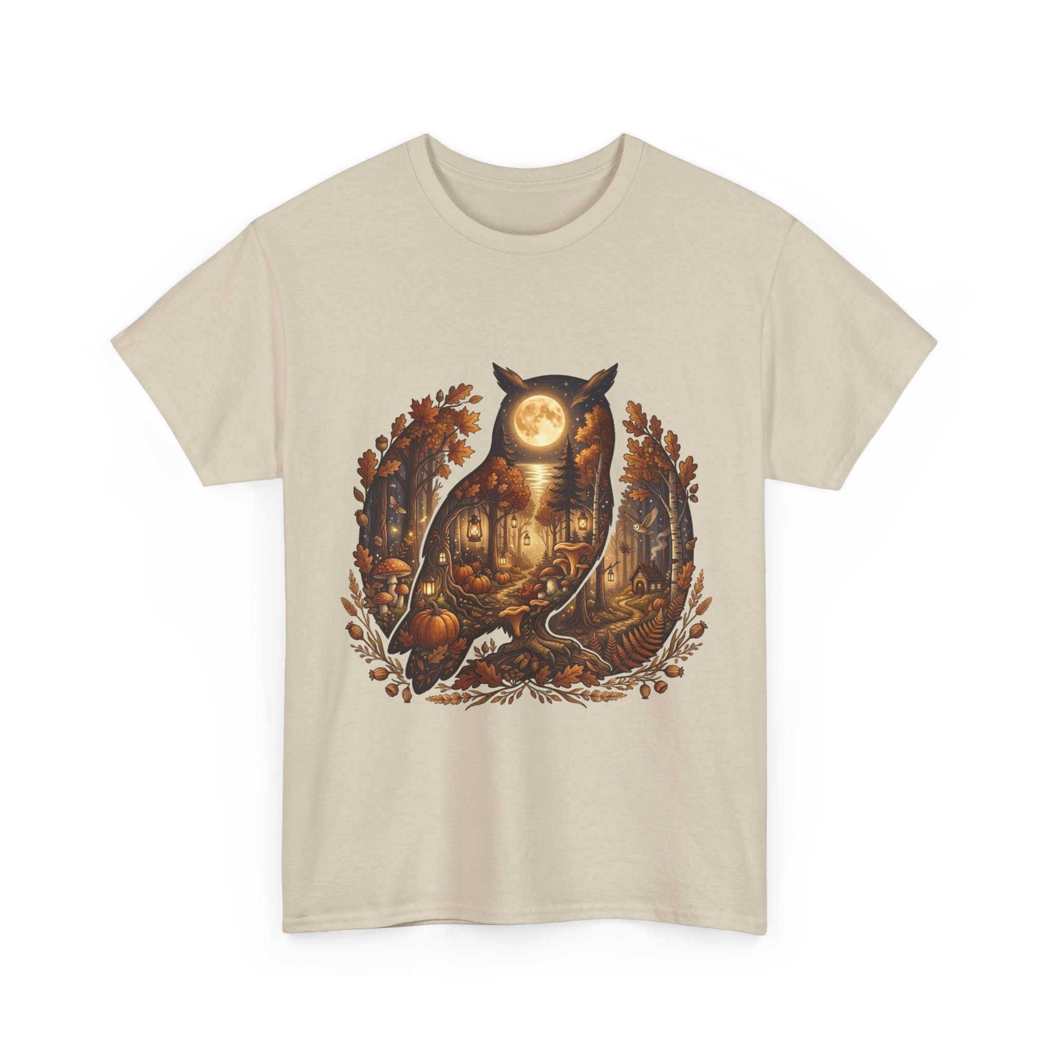 autumn night owl t‑shirt design