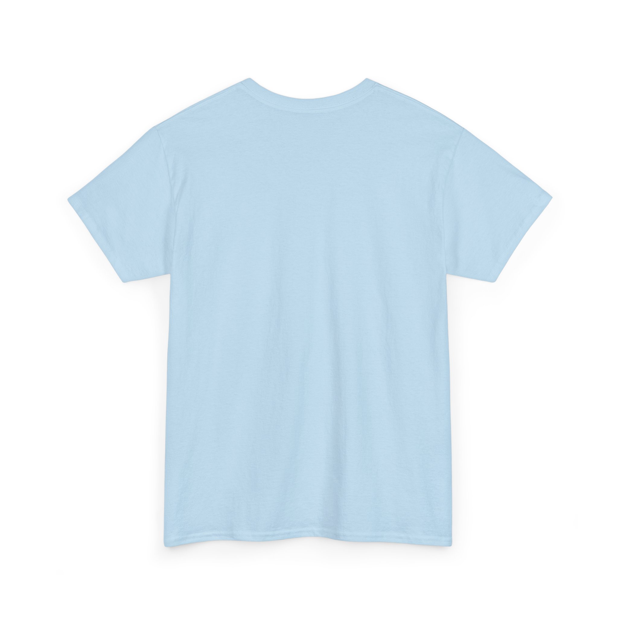 Side view of the Pumpkin Cottage Halloween T‑Shirt showing print placement and fit.