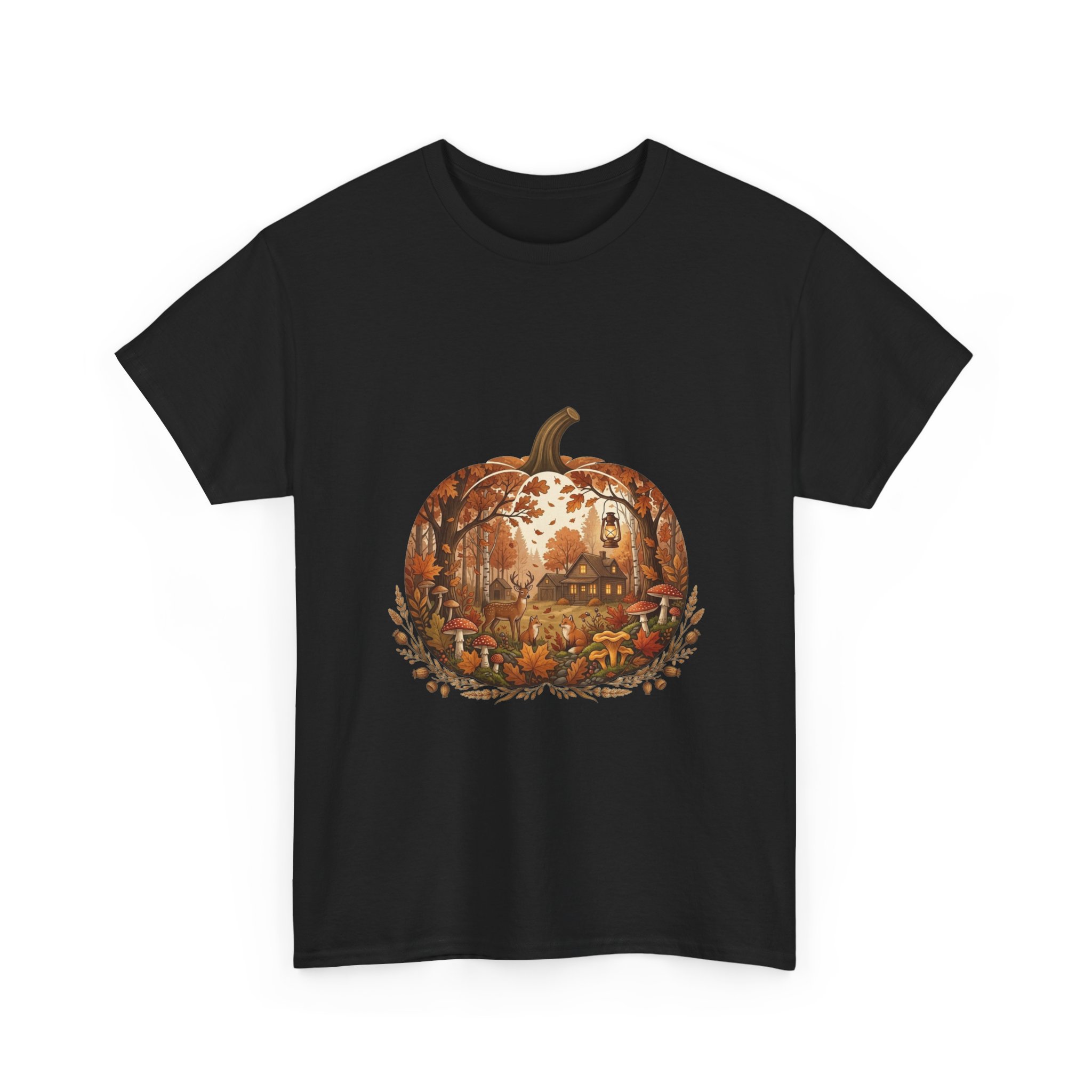 halloween pumpkin scene t‑shirt design