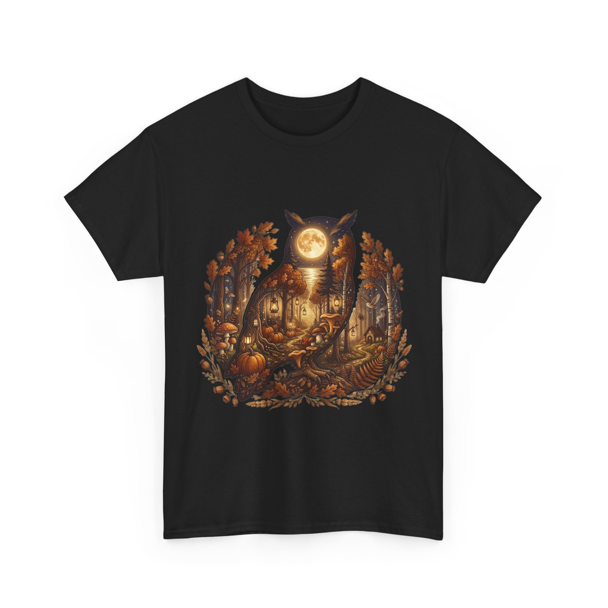autumn night owl t‑shirt design