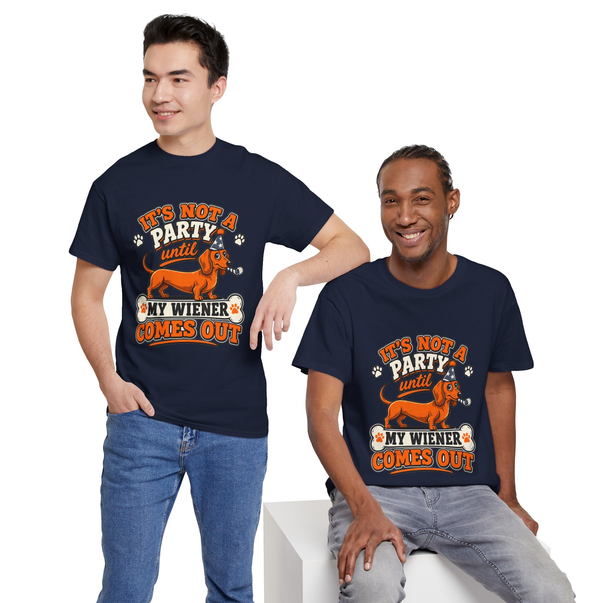 wiener dog slogan graphic tee